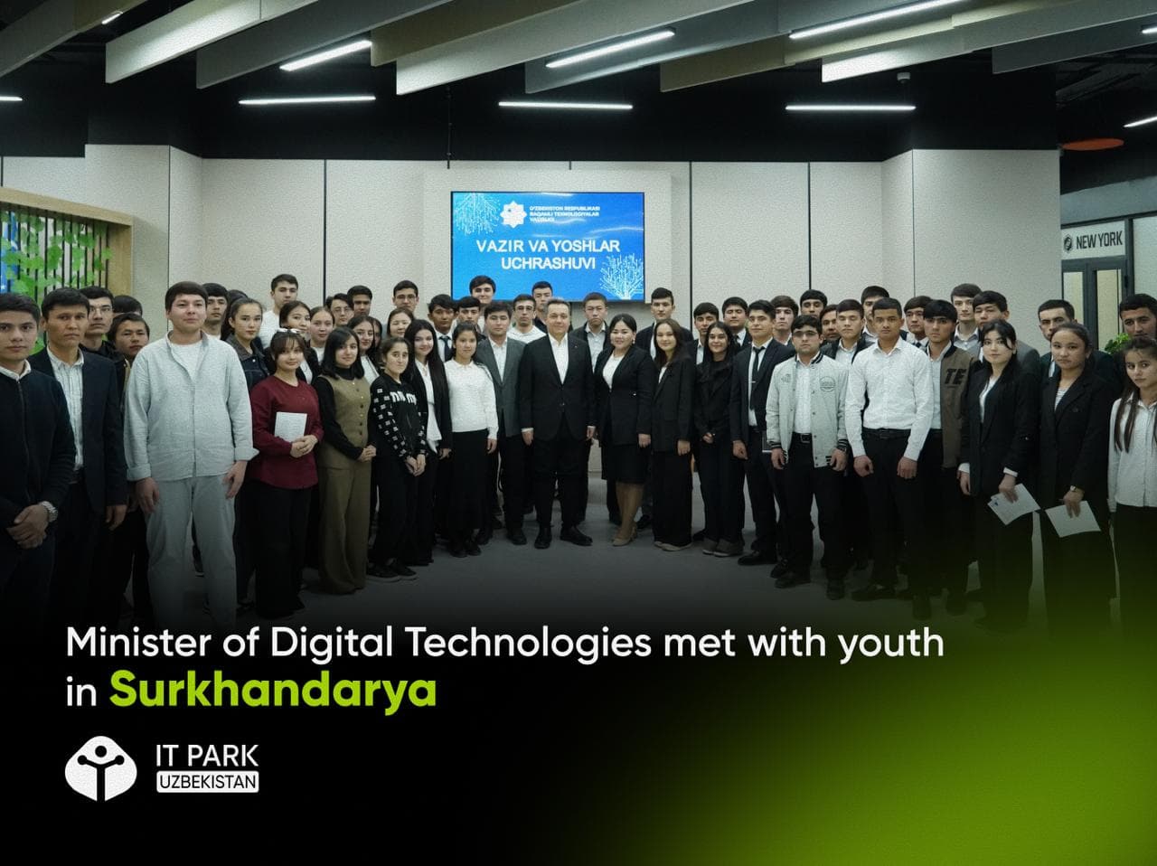 The Minister of Digital Technologies discussed startup development and IT project support with the youth of Surkhandarya