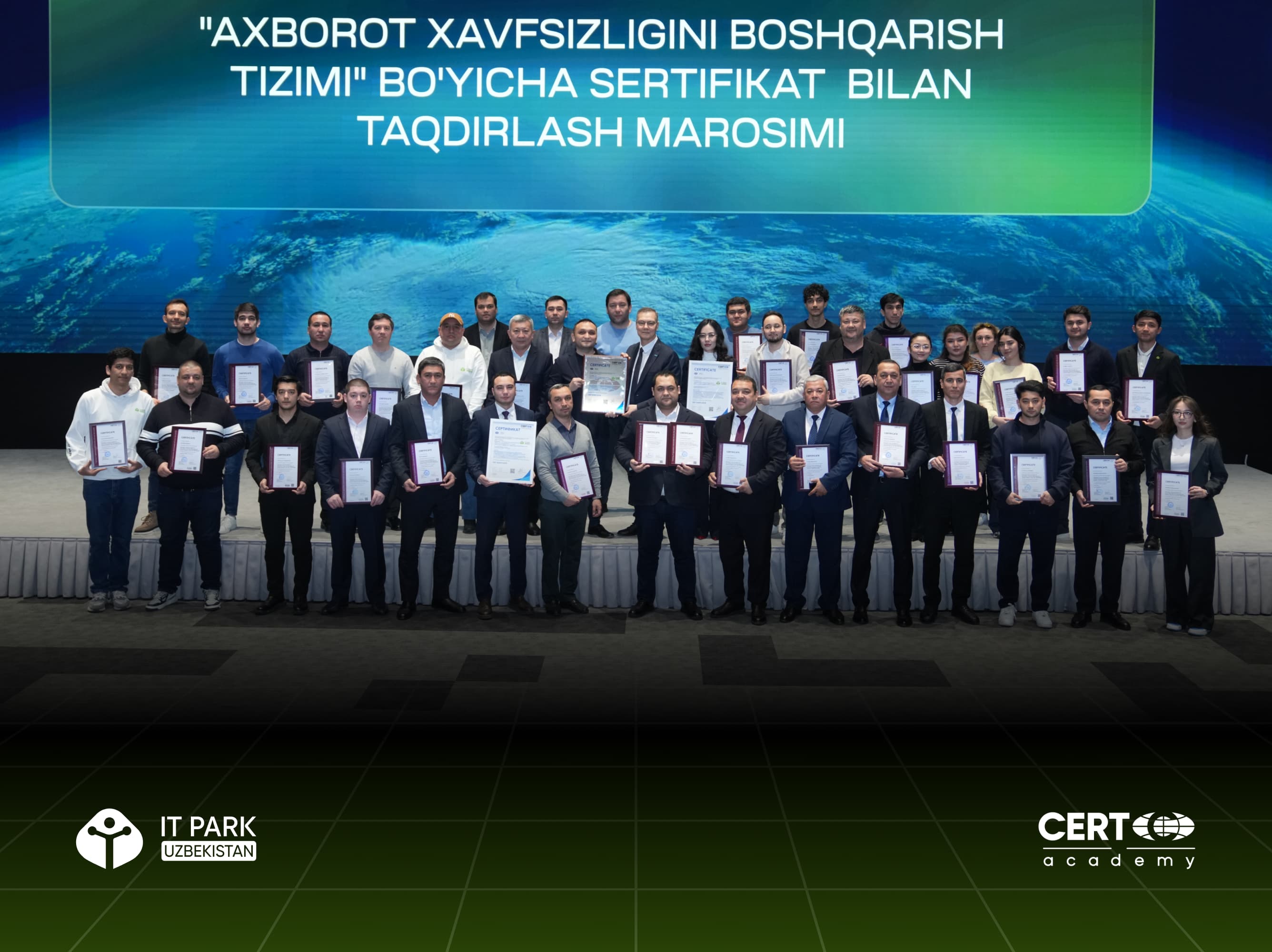IT Park Uzbekistan Holds Award Ceremony for Employees Trained under the International ISO 50001:2018 Standard