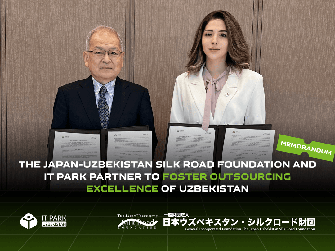 The Japan-Uzbekistan Silk Road Foundation and IT Park Partner to Foster Outsourcing Excellence of Uzbekistan