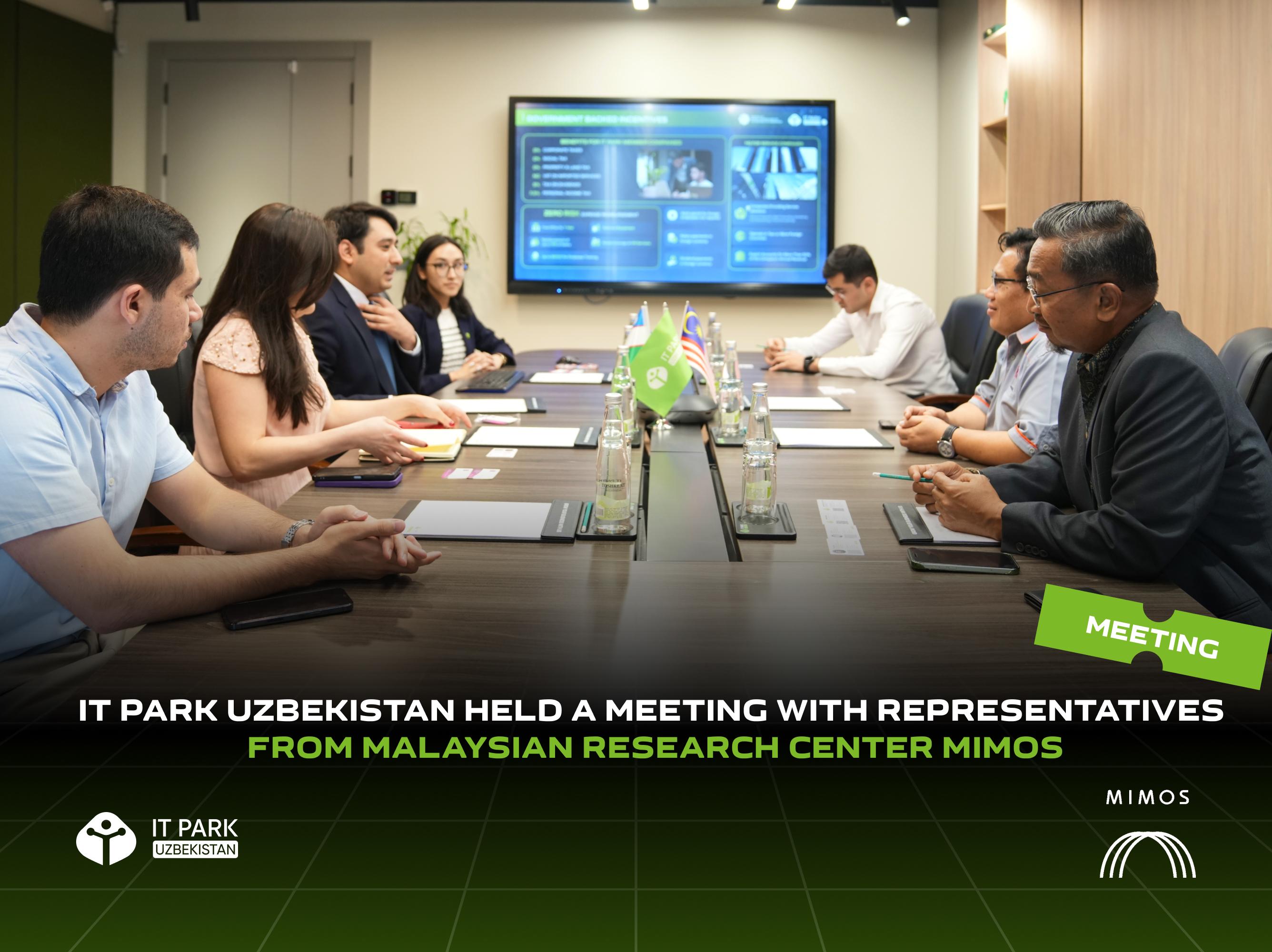 IT Park Uzbekistan Held a Meeting with Representatives from Malaysian Research Center MIMOS