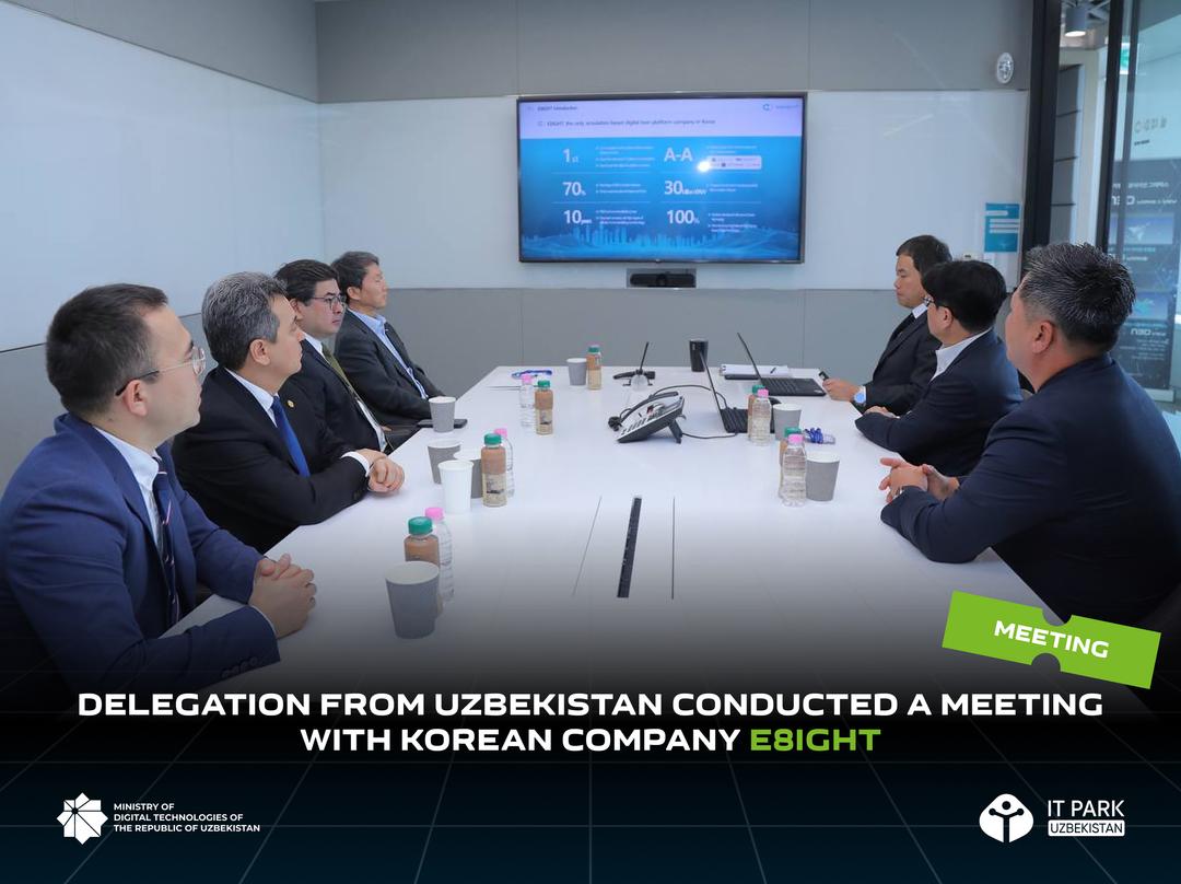 Delegation from Uzbekistan conducted a meeting with Korean company E8ight
