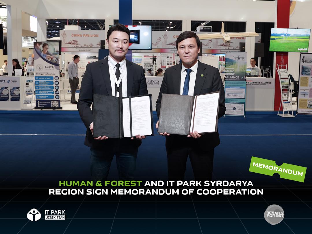 Human & Forest and IT Park Tashkent Region Sign Memorandum of Cooperation