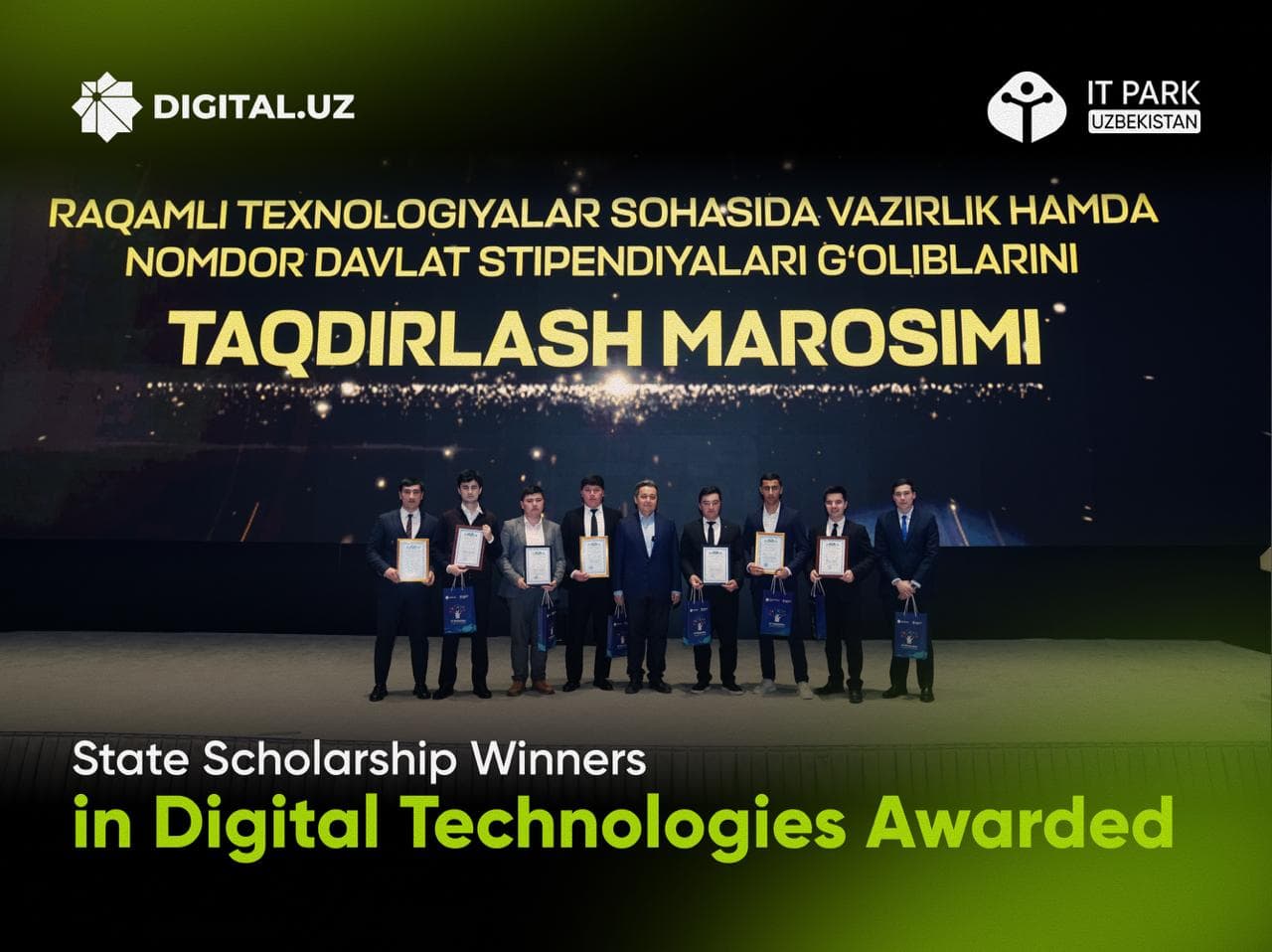 IT Park Uzbekistan Hosts Award Ceremony for State and Ministry Scholarships